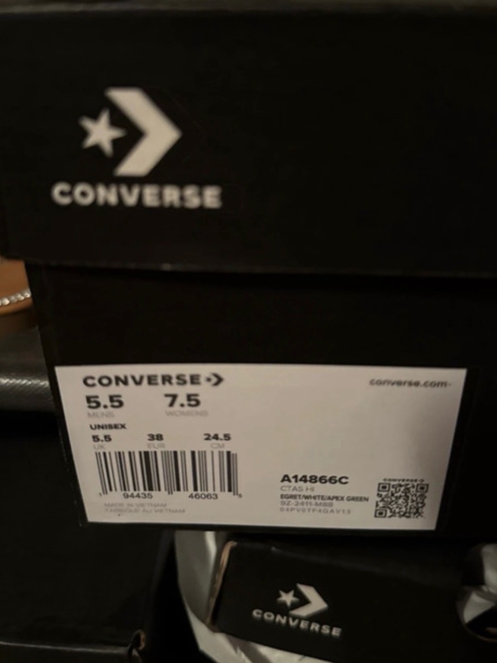 NEW Converse High-Top Sneakers in Cream with Floral Frog Embroidery - Picture 4 of 5